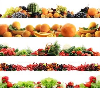 تصویر با کیفیت میوه های تابستانی و سبزیجات